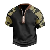 SOOUICKER Funktionsshirt Herren Langarm mit Reißverschluss Sport Tshirts Herren Fitness Langarmshirt Herren Slim Fit Sport Muskelshirts Herren Langarm T Shirt Herren Gym Slim F