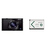 Sony RX100 III | Premium-Kompaktkamera (1,0-Typ-Sensor, 24-70 mm F1.8-2.8 Zeiss-Objektiv und neigbares Display für Vlogging) & NP-BX1 Li-Ion Akku (Typ X, 3,6V, 1240mAh) für Cyber-Shot