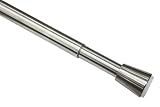 GARDINIA Spannstange, Ausziehbar, Gardinenstange ohne Bohren und Schrauben, Edelstahl, Ø 23/26 mm, Länge 90 - 140