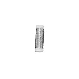 Rayher 2402400 Silberdraht mit Kupferkern, 0,40 mm ø, Kunststoffspule 100 m, nickelfrei, Silberdraht zum Basteln, Bindedraht, Wickeldraht, Schmuckdraht