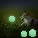 Hundespielball, XiXiRan Hundeball Leuchtend Glow Ball, Gummi Hundekugel, Glow Ball Hund, Hundespielzeug Ball, Hundeball Hundebälle, Hunde Ball Naturkautschuk（2Pcs, EIN großes und EIN kleines）