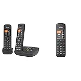 Gigaset C575A Duo, 2 Schnurlose Telefone mit Anrufbeantworter, schwarz & C570HX - DECT-Telefon schnurlos für Router - Fritzbox, Speedport kompatibel - leichte Bedienbarkeit, Schwarz