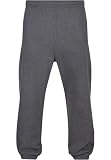 Urban Classics Herren Jogginghose Kordelzug Jogger Sporthose mit elastischem Bund Trainingshose mit elastischem Reißverschluss an, Grau (Anthracite), L