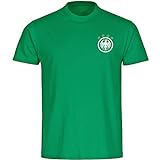 VIMAVERTRIEB Herren T-Shirt Deutschland Adler Retro Trikot grün - Männer Shirt Fanshirt Fanartikel Fanshop Fußball EM WM Germany, Größe:M,Farbe:grün