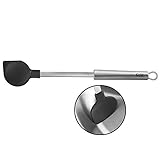 Silit Classic Line Kochlöffel Kunststofflaffe 34 cm, Edelstahl poliert, Teigschaber, Küchenhelfer mit hitzebeständiger Laffe, spülmaschinengeeig