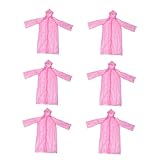 TOGEVAL 10 Stück Einweg Regenmantel Für Damen Und Herren Verdickter Wasserdichter Poncho Rosa Ideal Für Outdoor Aktivitäten Leicht Und Praktisch Für Den N