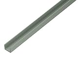 GAH-Alberts 485610 U-Profil | speziell für 19 mm starke Spanplatten | Aluminium, silberfarbig eloxiert | 1000 x 22 x 15 mm