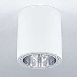 Elegante Deckenleuchte in Weiß Bauhaus Design 1x E27 bis zu 60 Watt 230V aus Metall & Flur Küche Esszimmer Lampe Leuchten innen