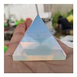 KUYIN Selten 4cm Natürliche weiße Opal Stein Pyramiden Kristall Energie Point Meditation Zauberstab Dekoration