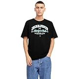 JACK&JONES Herren JJELOGO Tee SS O-Neck 2 COL SS25 SN T-Shirt, Black Ink, XL