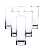 BYCZSYHCJ Wassergläser Glass Tumbler, Highball-Glas, Ice Tea Getränkebecher, Gläser for Saft, Bier und Cocktail Trinkgläser Gläser (Color : B(6pcs))