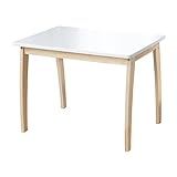 roba Kindertisch, aus Massivholz und MDF, mit weiß lackierter Tischplatte