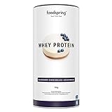 foodspring Whey Protein Pulver, Blueberry Cheesecake, 750g, Eiweißpulver mit hohem Proteingehalt zum Muskelaufbau, aus Milch von Weidekühen