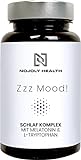 Zzz Mood!® natürlicher Schlaf Komplex | mit 1mg Melatonin, L-Tryptophan, Passionsblume, Ashwagandha & bewährten Pflanzenstoffen |hochdosiert| B5 für geistige Leistung & Energiestoffwechsel