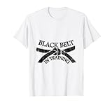 Schwarzer Gürtel im Training, lustige Kampfsport-Grafik T-Shirt