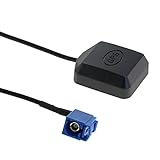 GPS Antenne FAKRA Stecker Adapter C mit Magnetfuß für VW Golf Audi GPS Navigation System GPS Receivers Auto DVR GPS Modul Tracking Antenne - 5m - von Weiss - More Power +