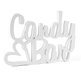 HOECMRHP Candy Bar Deko, Dekoschriftzug Candybar Tisch Ornament für Hochzeiten, Geburtstage und sonstige Events - Weiß