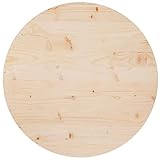 vidaXL Tischplatte Massivholzplatte Holzplatte Ersatztischplatte Holz Platte für Esstisch Couchtisch Gartentisch Ø70x2,5cm Massivholz Kiefer