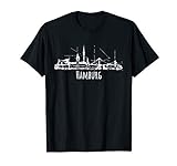 Romantic Hamburg Skyline Germany Souvenir T-Shirt