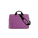 CHENC Laptoptasche Laptoptasche Geeignet for Schulterhandtasche Männer und Frauen wasserdichte Aktentasche (Color : Purple, Size : Size 14 Inch)