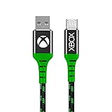 Numskull Offizielles Xbox One Micro USB Nylon geflochtenes Ladekabel 4m - Schnelles Ladekabel zum Spielen und Aufladen - Kompatibel mit PS4 Controller, Samsung, HTC