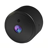 SXTYRL Mini Überwachungskamera Kamera, Tragbare, Nachtsichtkamera, Bewegungsmelder, Mini Außenkamera, Für Innenbereich Büro, Mit Battery (Color : Black, Size : 0G)