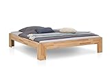 Massivholz-Bett Selina 180 x 200 cm aus Kernbuche, Holzbett, als Doppel- und Jugend-Bett verwendbar, inkl. Stecksystem , 1 Bett á 180 x 200 cm