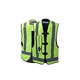 TaXun-vest Reflektierende Airbagweste for Motorräder, Fahrräder, Reitsport Motorradweste Mit Airbag (mit Anleitung) (Color : Green, Size : S)