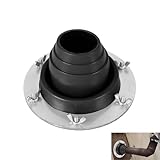 Inscrip Ofenrohrdurchführung Zelt, Hot Tent Stove Jack aus Hitzebeständigem Silikon und Metall Basis, Tent Rohrmanschette Dachdurchführung für Campingkocher Zeltofen, 45-85mm (Schwarz)
