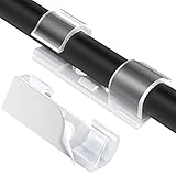 AGPTEK 30 Stück Kabelclips, Selbstklebende Kabelhalter für Schreibtisch, Netzkabel, Verlängerungskabel, TV-Kabel, LAN-Kabel, Kabelklemme Set mit Schrauben, keine Spur Kabelmanagement, Transp
