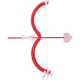 VALICLUD Amor-Pfeil- Und Bogen-Set Weihnachts-Amor-Stirnband Herz-Design Für Frauen Und Amor-Pfeil Amor-Zubehör Rot 45 X 2 cm. 2Cm