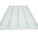 Fiberglas-Dachverkleidungs-Set, UV-Schutz, regendicht, Tageslicht, Garage, Schuppen, Dachmaterial, 6 Stück, 88,9 x 149,9 cm Dachp