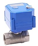 LEQUXXNR DN15 DN20 DN25 DN32 Elektrischer Zweiwege-Kugelhahn mit Handbetätigungsfunktion, motorisiertes Edelstahlventil 5 V, 12 V, 24 V, 220 V(DN20,24V_CR02)