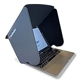 SunShader Laptop-Sonnenschutz, Hitzeschild und blendfreier Sichtschutz (groß, anthrazitgrau), US-Patent 10963010, 3 Stück