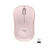 Logitech M220 SILENT Kabellose Maus, 2,4 GHz mit USB-Empfänger, 1000 DPI Optical Tracking, 18 Monate Batterielaufzeit, Für Links- & Rechtshänder, Kompatibel mit PC, Mac, Laptop - Rosa
