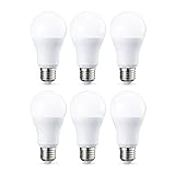 Amazon Basics LED-Leuchtmittel, Edison-Schraubgewinde E27, 10,5 W (entspricht 75-W-Glühbirne), Warmweiß, nicht dimmbar, 6 Stück
