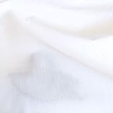 TOLKO Bauwollstoffe weißer Sommer Batist aus 100% Baumwolle | weicher Nesselstoff als Modestoff Kleiderstoff Dekostoff | Meterware zum Nähen/Dekorieren (Weiß 160cm breit)
