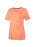 Joy Sportswear Zamira T-Shirt für Damen aus atmungsaktivem Elasthan, Hochwertiges Sportshirt im Kurzarm-Schnitt mit elegantem V-Ausschnitt 42, Melone Melange