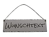 Schild personalisiert aus Holz oder Acryl (Wetterfest) mit Gravur selbst gestalten - Weiß Holzschilder 28-59