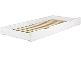 Erst-Holz® Bettkasten als Zusatzbett für unsere Etagenbetten - Kiefer weiß - 90.10-S7 W