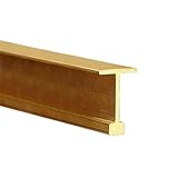 Goldene T-förmige Bodenleiste für Holz zu Fliesen, Übergang, Wandverkleidung, Stange, Verbindung, Bodenspalt (10 x 16 mm)