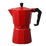 Kaffeemaschine Aluminium Mokka Kaffeekanne italienische Kaffeemaschine Tragbare Kaffee Kettle Kitchen Tools Stovetop Percolator Espresso-Topf, Schwarz 300ml (Color : Black, Size : 150ml)