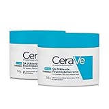 CeraVe SA Urea Glättende Feuchtigkeitscreme für den Körper, Creme für trockene, raue und unebene Haut, Mit Urea, Salicylsäure, Hyaluron und 3 essenziellen Ceramiden, 2 x 340g