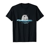Niedliche schwimmende Robbe. Seehund im Meer T-Shirt