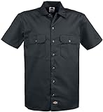 Dickies Herren Regular Fit Freizeit Hemd Shrt/S Work Shirt, Kurzarm, Schwarz (Black BK), Gr. XX-Large (Herstellergröße: XXL)