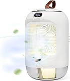 SHYOSUCCE Mobile Klimageräte,4 in 1 Klimaanlage,Mini Air Cooler, Leiser USB Luftkühler mit Wassertank-vine8