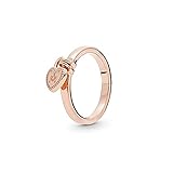 unmarked 925 Silber Ring Rosegold Diamant ineinander verschlungener Ring weiblich 54mm O-38
