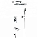 YXZQ Duschsystem Kit Wasserfalldusche Verdeckte Einhand-Wannendusche Luxus-Duschsystem. (Bath & Shower Faucet Type : In-Wall Shower Faucets)