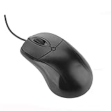 Richo Kabelgebundene Maus, USB Optische Gaming-Maus, Ergonomische Computermaus Tragbare photoelektrische Mäuse für Computer Laptops Business Office Home Mäuse (Black)