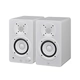 Yamaha HS4 Studiomonitore – Paar, Aktivlautsprecher, 2-Wege, Bassreflex 4.5', 52W, Hohe Qualität, Flacher Frequenzgang, Raumsteuerung, für Musikproduktion, Inhaltserstellung, Videobearbeitung – Weiß